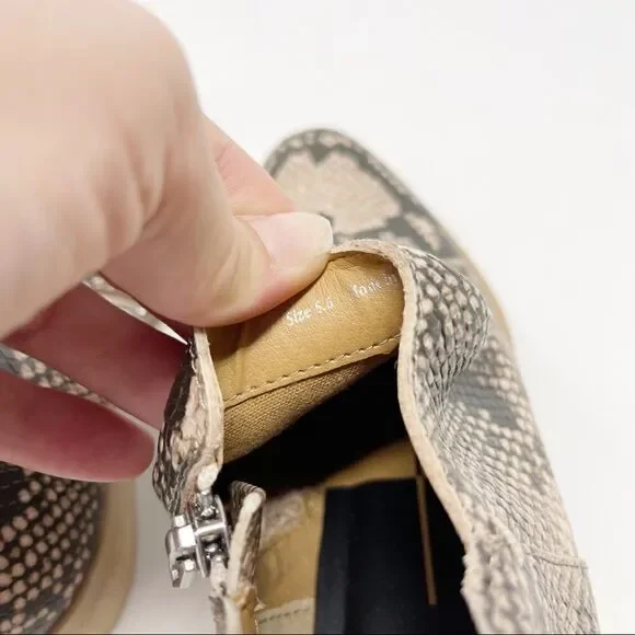 Dolce Vita Snake Grey Embossed Booties Size 6.5 - Picture 6 of 8